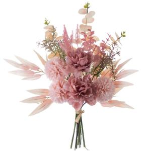 Kunstblumen Künstliche Pflanzen Blumen Deko Seidenblumen Hortensien Blumenarrangements Kernstück Hochzeit Blumenstrauß(Rouge)