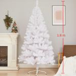 Weihnachtsbäume Weißer Künstlicher Weihnachtsbaum Mit Metallstütze, Weihnachtsbaum for Den Innen- Und Außenbereich, Weihnachtsdekoration Weihnachtsbaum Künstlich(1.8m)