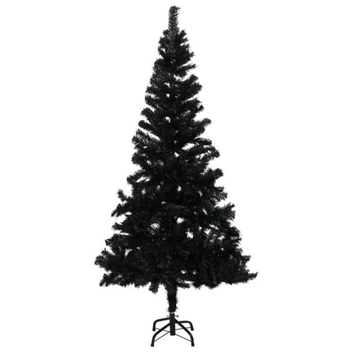 Künstlicher Weihnachtsbaum mit Ständer Christbaum Tannenbaum Kunstbaum Weihnachten Künstlicher Weihnachtsbaum Weihnachtsdeko Schwarz 150 cm PVC