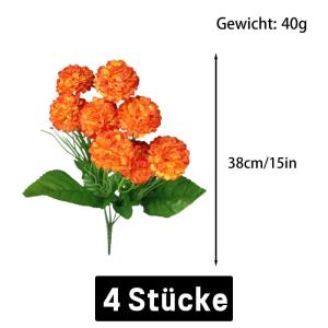 Kunstblumenstrauß Faux Blumen Deko Künstliche Blume Langanhaltende Schönheit und Pflegeleichtigkeit Gut für Partydekoration Zuhause Hochzeitsdekoration 0508
