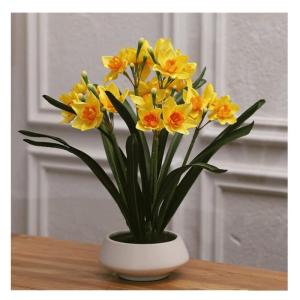 Kunstblumen Simulations-Fälschungsblume, künstliche Bonsai-Pflanzen mit Keramiktopf, Narzissen-Blumenarrangements für Hochzeitsfeiern zu Hause für jeden Anlass