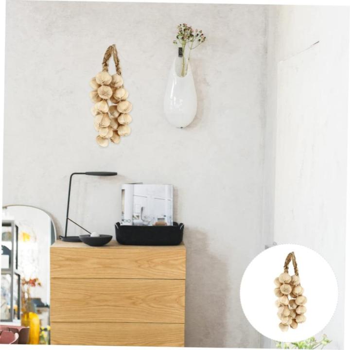 2 Sätze 2 Sets Simulierte Knoblauchspieße Zum Aufhängen Von Knoblauch Roam Knoblauch Girlande Realistische Knoblauch Ornamente Garten Gemüse Dekorationen Zum 2 Stück * 2