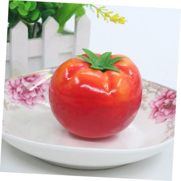 3 Sätze Nachahmung Tomate Tomaten-Requisite Tomaten-vitrine-Requisite Simulation Tomate Realistisches Tomatenmodell Realistische Gefälschte Tomate Künstlich Schaum Rot 5 Stück 