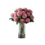Kunstblumen Künstliche Hortensien in Einer Glasvase – lebensechtes Blumenarrangement aus Seide für die Elegante Innendekoration im Wohnzimmer für jeden Anlass