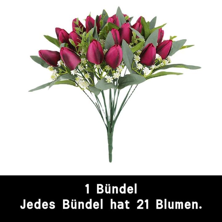 1805 Kunstbloemen, 21 boeketten, kunstbloemen, tulp, boeket, kunstbloemen, decoratie voor bruiloft, huis, feest, festival, bloemstukken