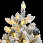 Weihnachtsbaum, Klappbar Christbaum mit 300 LEDs Kugeln Ständer, Beleuchtet Tannenbaum Kunstbaum mit 8 Beleuchtungsmodi, Weihnachtsdeko Dekobaum, 180cm