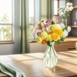 Silikon-Blumenarrangement-Werkzeuge, staubdichte Ornamente, Dekoration, Waterpro Desktop L1O3 Vase, feuchtigkeitsbeständig