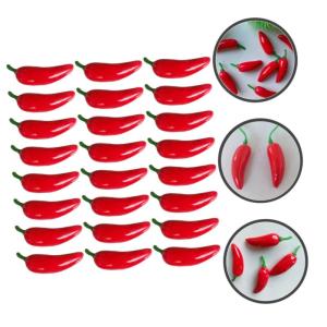 4 Sätze Künstlicher Pfeffer Home Decor Wohnraumdeko Chili Anzucht Künstliche Chili Falsche Paprika Gelbe Paprika Künstlicher Roter Pfeffer Simuliertes Chili Schaum 100 Stück *
