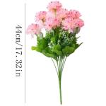 Kunstblumen Künstliche Pompon-Chrysantheme Unechte Blumen Innen Lila Seidenblumen Dekoration für Draußen Garten Outdoor Balkon