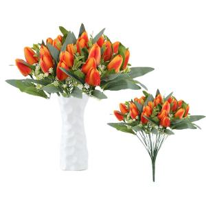 Dekoblumen Künstlich 21 Stück Kunstblume Tulpe Deko Unechte Blumen für Hochzeit Hause Dekor Party Festival Blumenarrangements Garten Dekoration 1806