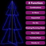 Weihnachtskegelbaum Weihnachtsbaum Lichterbaum Beleuchtet Dekobaum Weihnachtsdeko Lichterkette Beleuchtung 300 LEDs Indoor Outdoor 120x220cm