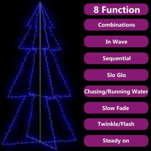 Weihnachtskegelbaum Weihnachtsbaum Lichterbaum Beleuchtet Dekobaum Weihnachtsdeko Lichterkette Beleuchtung 300 LEDs Indoor Outdoor 120x220cm