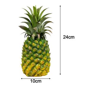 Authentische Ananas Skulptur, Kunstobst Deko für Zuhause, Elegantes Ornament, 10cmx24cm