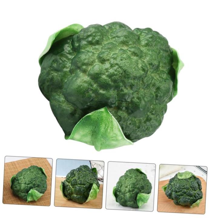 Simulierter Blumenkohl Gemüsemodelle Lebensechter Brokkoli Requisiten Präsentieren Küchendekoration Simulation Gefälschter Brokkolimodelle Künstliche Brokkoli-dekore Green Sch