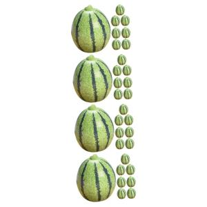 4 Sätze Künstliche Früchte Gefälschte Fruchtwassermelone Spielzeug Thematisiert Essen Kunstobst Kinderknallzeug Miniatur-obstdekorationen Mini-fruchtmodell Harz Green 8 Stück 