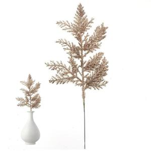 Künstliche Tannennadeln, 26,7 cm, glitzernde Tannenstiele, Tannenblätter, Zweige aus künstlicher Zeder, gefrostete künstliche Tannennadeln, Zweige, für Weihnachtsbaum, Kranz, 