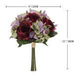 Kunstbloemen kunstboeket kunstplant bloemstukken set van 2 hortensia rozenboeket hoogte 30 cm decoratieve plant voor arrangementen feestdag tafel of bruiloft