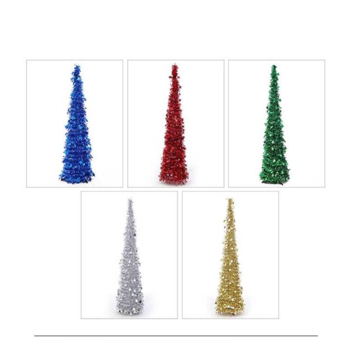 Kuaizi Weihnachtsbaum Ornament einziehbare Weihnachten Liefert Wolle Top Christmas Tree Folding Weihnachtsdekor Fit for Home Party Jingxin(1.5M,Blu)