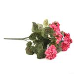 Künstliche Geranien, Blumen, künstliche Pflanze, Geranie, Busch, Blumen, künstliche Flora, Heimdekoration, Zubehör, künstliche Pflanzen (dunkelrosa)