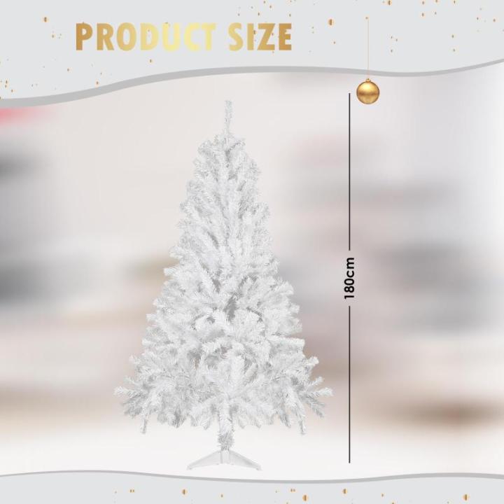 Kunstkerstboom Nordmann-spar 180 cm, 600 takken, dennenboom klein, spuitgieten, wit, Cushhom