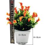 Calla lelies, ingepot, 3 stuks kunstmatige callalilie in pot, kunstmatige callalilia, groene planten voor doe-het-zelf bloemstukken, bruid, bruiloft, woondecoratie