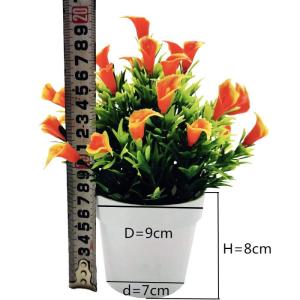 Kunstmatige Callalilie bloempotten - 3 stuks Calla Lillies groene planten - kunstmatige callalilie in potten voor wooncultuur bruidsbruiloft, kantoor, DIY bloemenarrangementen