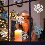 24 stuks sneeuwvlokken kerstdecoratie in 4 kleuren voor kerstboom glitter kerstboomversiering