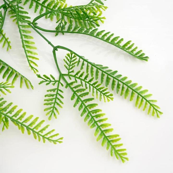 2 stuks 80 cm kunstmatige hangende planten nep klimop wijnstok nepvarens Perzische rotan nepplanten voor muur binnen buiten tuin bruiloft wanddecoratie (groen)