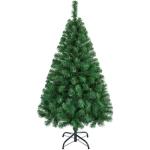 Kunstkerstboom, 124 cm met 208 takken, opvouwbare metalen standaard, kerstdecoratie, groen