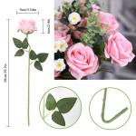 10 stuks rozen kunstzijden bloemen boeket thuis kantoor bruiloftsarrangementen (lichtroze)