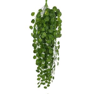 Hangende , klimop, hangende kunstplant, 90 cm, bladeren, slinger voor binnen en buiten, bruiloft, feest, tuin, wanddecoratie, huis tuin wanddecoratie (B)