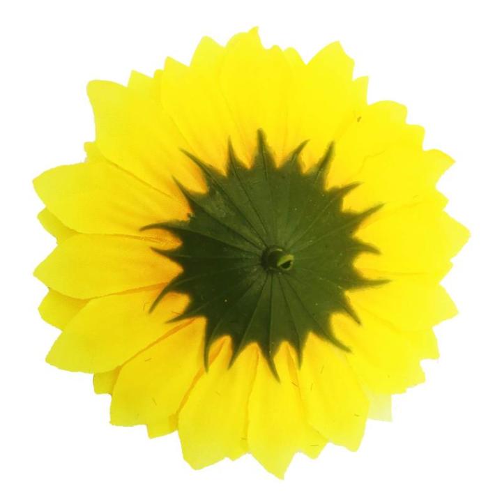 120 stuks kunstmatige zonnebloemhoofden faux zonnebloemhoofden in geel, 6,8 cm en 3,5 cm zonnebloemen zijde plastic planten voor huis tuin bruiloft feest decoratie krans DIY Craft