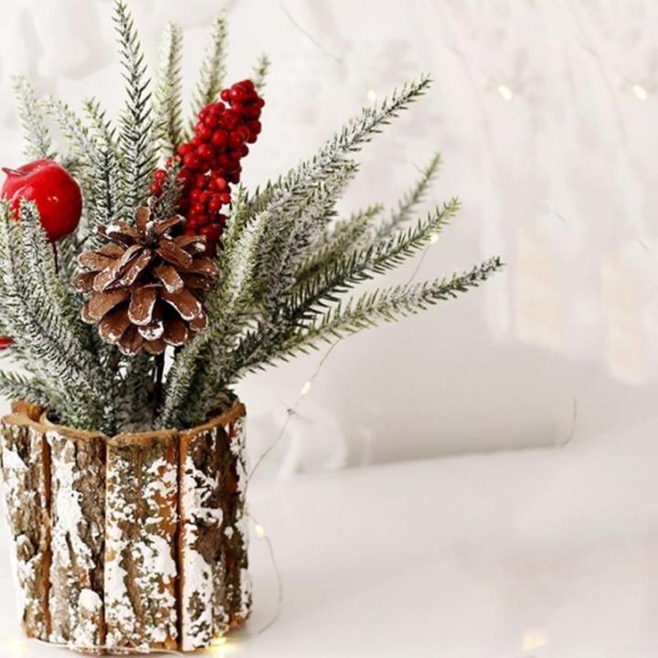 Künstlicher Weihnachtsbaum, Simulation, Mini-Weihnachtsbaumschmuck, 25 cm, für Zuhause, Tischplatte, Winter-Weihnachtsdekoration (B)