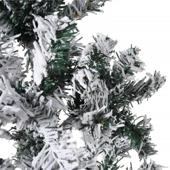 Künstlicher Weihnachtsbaum Grün und Weiß 180 cm Höhe PVC-Material Halb-Weihnachtsbaum Platzsparend Wand Christbaum Innen- und Außenbereich Wirtschaftliche Weihnachtsdekoration