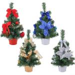 Mini-Weihnachtsbaum-Topf-Dekoration, die perfekte festliche Dekoration für jeden Raum, Mini-Weihnachtsbaum mit LED-Lichtern, für Zuhause, Tisch und Wohnzimmer (Gold)
