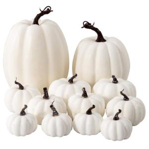 12 Stück Kürbis Herbst Deko Kürbisse Zierkürbisse Herbstdeko Herbstdekorationen Künstliche Kürbisse Für Herbst Thanksgiving Halloween Feiertagsparty Dekoration Halloween Dek