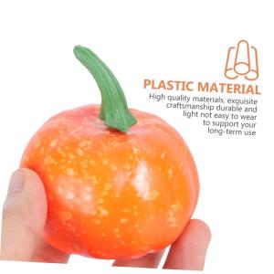 6 Sätze Künstlicher Kürbis Künstliches Kürbisdekor Kürbiskernstück Ernten Halloween-kürbis-Requisite Mini-dekor Herbstdeko Lebhafter Kürbis Kürbis-dekor Yellow Plastik 10