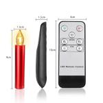 10 LED Kaarsen Rood Draadloos Kerstboomkaarsen met Afstandsbediening Timer Warmwit Flikkeren Waterdicht Kerstkaarsen Binnen Buiten Kerstverlichting Kerstdecoratie（met 10 batterij