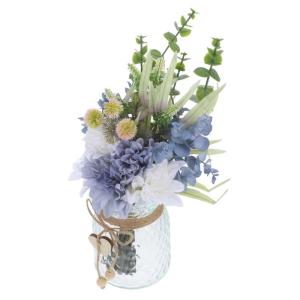 1 Satz Simulierte Vasenornamente Hochzeitsfeier Blumendekor Blumenstraußdekoration Zum Selbermachen Zarte Simulierte Blumen Blumenrequisite Gefälschte Blumen Keramikvase Holz