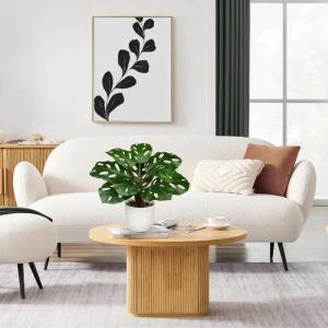 Kunstplant klein, 30 cm Monstera plant kunstplant met pot, als een echte nepplant voor badkamer, decoratie, woonkamer, slaapkamer, tafeldecoratie