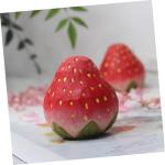 5St Erdbeergarnitur bürodeko büro Dekoration Erdbeer-Dekoration Office Decoration Szenenschmuck gefälschte Erdbeere Ornamente lebensechtes Fruchtmodell Simulation Erdbeere höl
