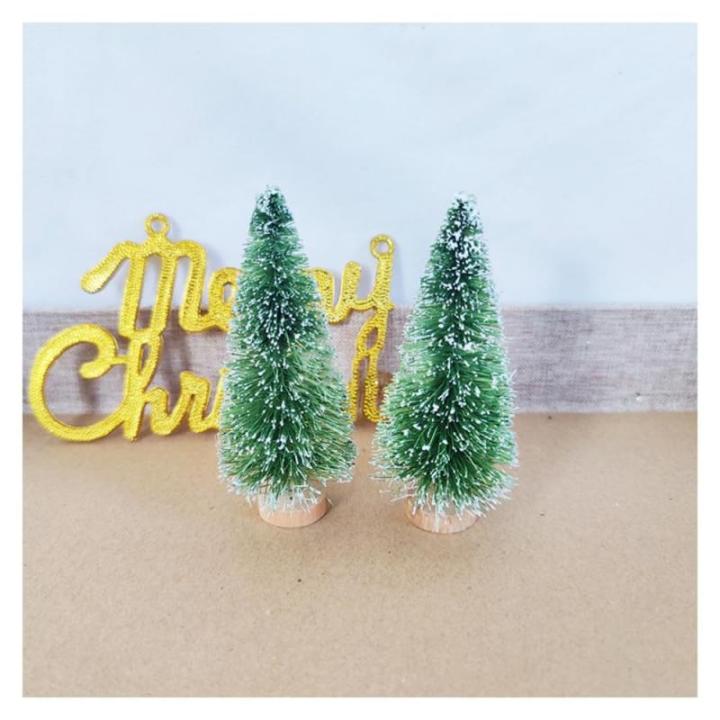 12 Stück Mini Weihnachtsbaum 8.5CM Grün Künstlicher Tannenbaum Klein Christbaum Modell Schnee Frost Bäume Miniatur Tanne Tischbaum Weihnachtsschmuck Desktop Ornamente für DIY 