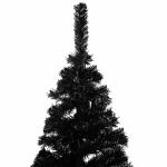 Künstlicher Weihnachtsbaum mit Ständer Christbaum Tannenbaum Kunstbaum Weihnachten Künstlicher Weihnachtsbaum Weihnachtsdeko Schwarz 120 cm PVC
