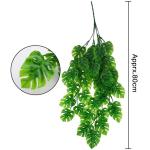2 stuks kunstmatige Monsterabladeren Kunstmatige klimop Bladslinger Planten Wijnstok Hangende Faux Tropische Monstera Palmbladeren Nep-klimopplanten voor binnen, buiten, huis, tuin