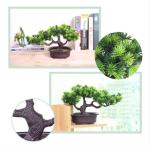 Kunstblumen Künstlicher Bonsai-Baum, Kiefern-Bonsai-Pflanze, Bonsai-Baum-Fälschungspflanze, für Zuhause, Büro/Hof, Desktop-Display, Zen-Garten-Dekor für jeden Anlass