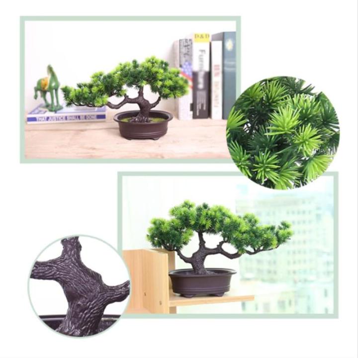 Kunstblumen Künstlicher Bonsai-Baum, Kiefern-Bonsai-Pflanze, Bonsai-Baum-Fälschungspflanze, für Zuhause, Büro/Hof, Desktop-Display, Zen-Garten-Dekor für jeden Anlass