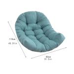 Komfortables Polster für Hängestühle, Weiches Sitzkissen für Schaukelstühle Im Freien, grau Grün