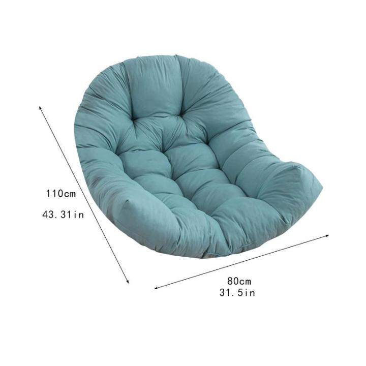 Komfortables Polster für Hängestühle, Weiches Sitzkissen für Schaukelstühle Im Freien, grau Grün