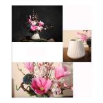 Kunstblumen Europäisches Seidenblumenarrangement in Einer Keramikvase – künstliche Blumendekoration für das Wohnzimmer, künstliches Blumenarrangement für jeden Anlass