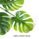 2 stuks kunsthangplanten, lichtgroen, 70 cm lang, kunstplant kunstmonstera-bladeren, nep klimop, hangende slingers voor bruiloft, tuin, wanddecoratie, hangmanden